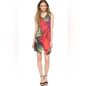 Clover Canyon Women's Saffron Sash Asymmetric Mini Dress, Multi, Small